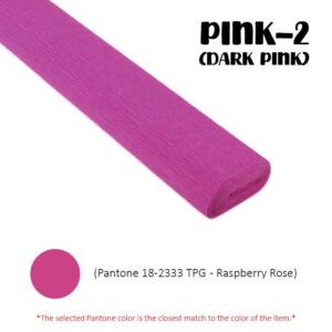 Crepe Paper (Thick) 250cm x 50cm - PINK-2 (Dark Pink)