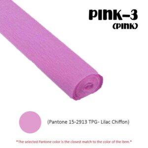 Crepe Paper (Thick) 250cm x 50cm - PINK-3 (Pink)