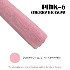 Crepe Paper (Thick) 250cm x 50cm - PINK-6 (Cherry Blossom)