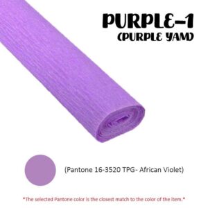 Crepe Paper (Thick) 250cm x 50cm - PURPLE-1 (Purple Yam)
