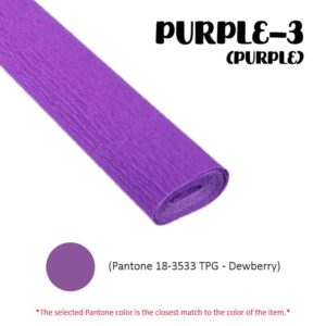 Crepe Paper (Thick) 250cm x 50cm - PURPLE-3 (Purple)