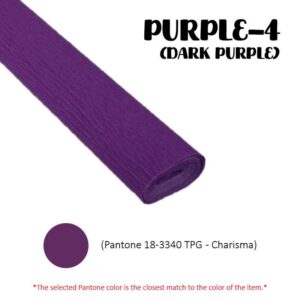 Crepe Paper (Thick) 250cm x 50cm - PURPLE-4 (Dark Purple)