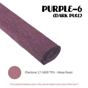 Crepe Paper (Thick) 250cm x 50cm - PURPLE-6 (Dark Puce)