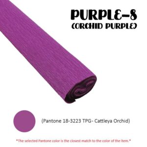 Crepe Paper (Thick) 250cm x 50cm - PURPLE-8 (Orchid Purple)