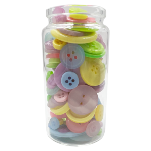 Assorted Button 300g - Mix Pastel
