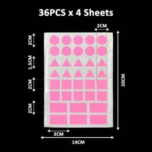 Geometry Sticker (36Pcs X 4 Sheets) - Pink