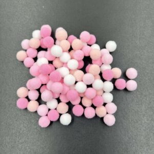 Pom Pom Assorted - Pink 10mm x 100pcs