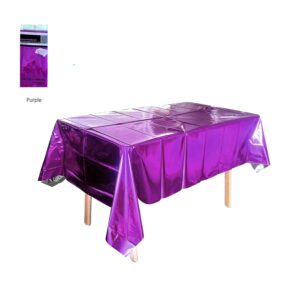 Foil Chrome Table Cloth (137cm x 183cm) - Purple