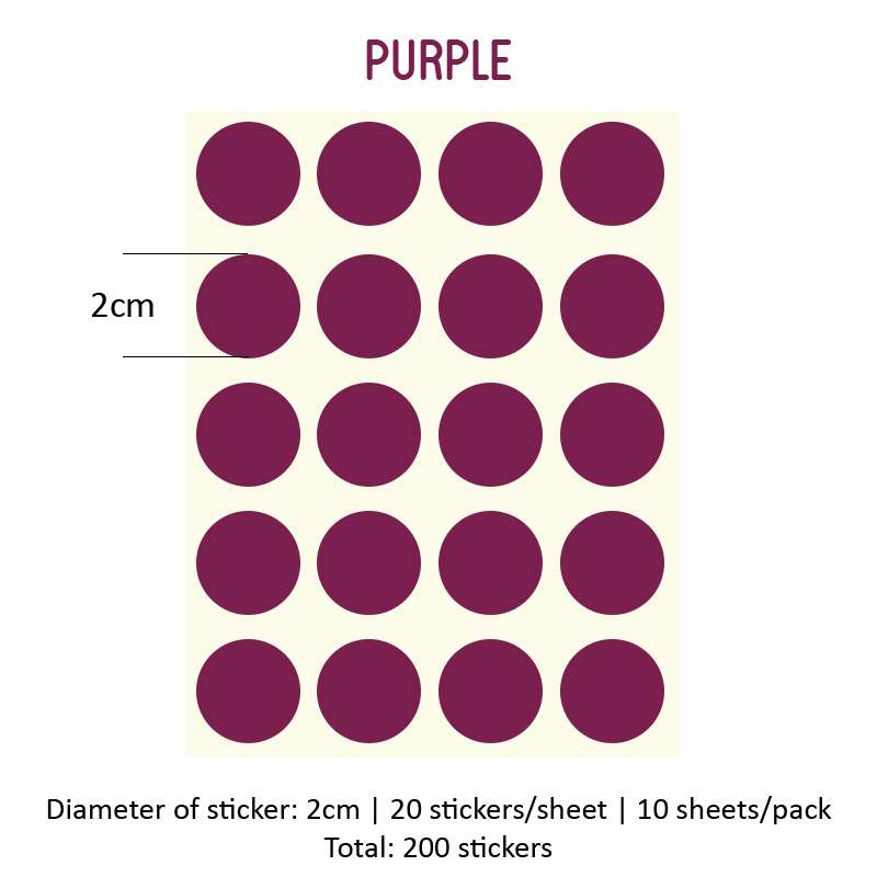 Round Sticker Single Colour