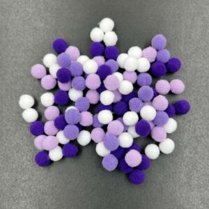 Pom Pom Assorted - Purple 10mm x 100pcs