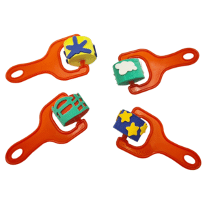 Plastic Stamp Roller ( 4Pcs) - Red