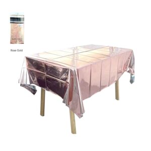 Foil Chrome Table Cloth (137cm x 183cm) - Rose Gold