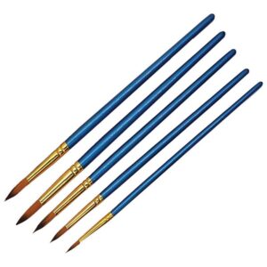 Nylon Brush Set (Blue) #501 (5pcs/pkt) - Round