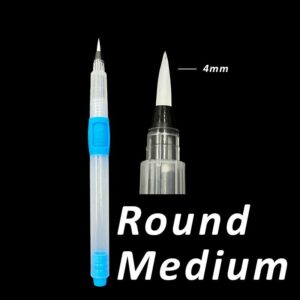Refillable Watercolour Brush Pen - Round Medium