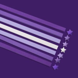 Star Strip Paper (540pcs) - S09 - Purple, 24cm