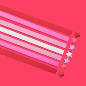 Star Strip Paper (540pcs) - S08 - Red, 24cm