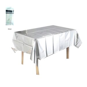 Foil Chrome Table Cloth (137cm x 183cm) - Silver