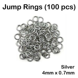 Jump Ring (100pcs) - Silver, 0.7mm x 4mm