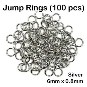 Jump Ring (100pcs) - Silver, 0.8mm x 6mm