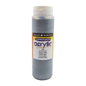 Daler Rowney Graduate Acrylic 500ml - Silver Imit