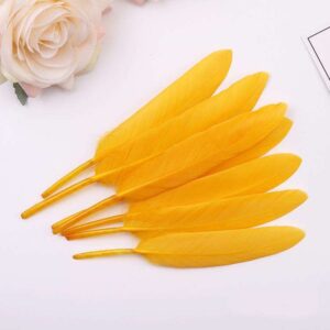 Feather Stiff 10cm (50pcs/pack) - Golden Yellow