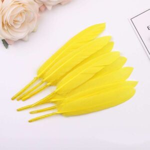 Feather Stiff 10cm (50pcs/pack) - Yellow