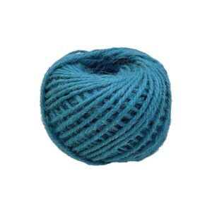 Coloured Jute Twine Ball 2mm - Turquoise Blue