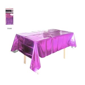 Foil Chrome Table Cloth (137cm x 183cm) - Violet
