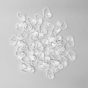 Plastic Crochet Clip (50Pcs) - White