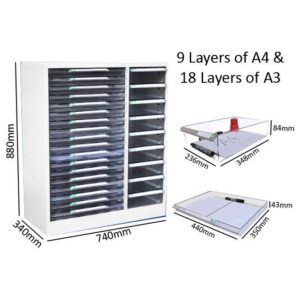 Paper Cabinet  [Pre-Order] - A34S-27A, A3 18 Layers, A4 9 Layers