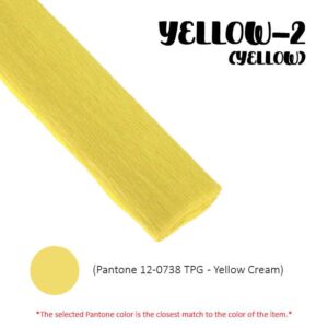 Crepe Paper (Thick) 250cm x 50cm - YELLOW-2 (Yellow)