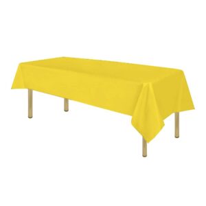 Plastic Table Cloth (137cm x 183cm) - Yellow