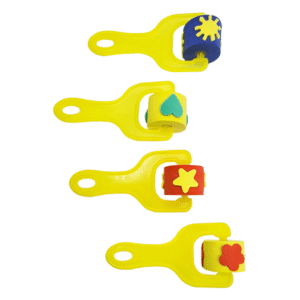 Plastic Stamp Roller ( 4Pcs) - Yellow