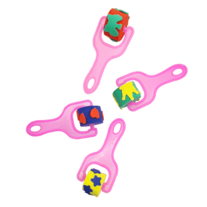 Plastic Stamp Roller ( 4Pcs) - Pink
