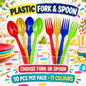 Plastic Fork & Spoon (10pcs/pack)