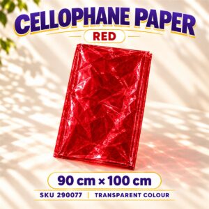 Cellophane Paper 90cmx 100cm - Red