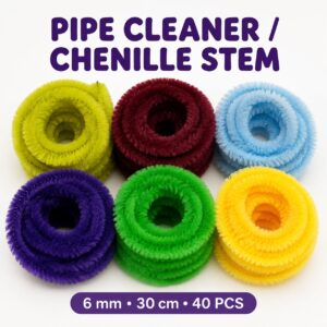 Pipecleaner/Chenille Stem 6mm (40pcs/Pack)