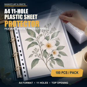 A4 11-Hole Plastic Sheet Protector 100pcs/pack