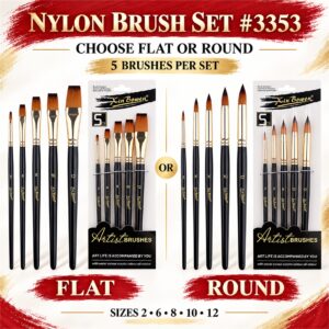 Nylon Brush Set #3353 (5pcs/pkt)