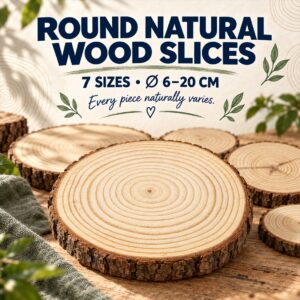 Round Natural Wood 2cm Thick