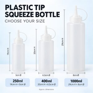 02 – Plastic Tip Squeeze Bottle – Sizes and Dimensions