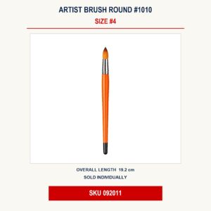 Artist Brush Round #1010 - #4 - 9.2cm
