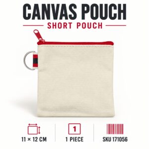 Canvas Pouch - Short Pouch, 1 piece