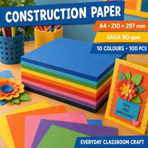 Art Paper Construction Paper 100shts 80/120gsm - A4, 80gsm