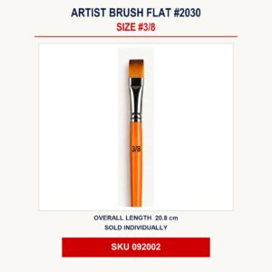 Artist Brush Flat #2030 - #3/8 - 20.8cm