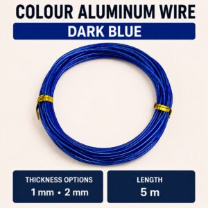 Aluminium Wire - Dark Blue, 1mm x 5m