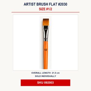 Artist Brush Flat #2030 - #1/2 - 21.5cm