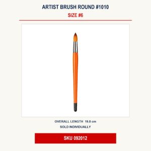 Artist Brush Round #1010 - #6 - 9.8cm