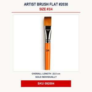 Artist Brush Flat #2030 - #3/4 - 22.5cm