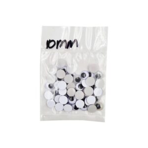 Plastic Movable Eyes (Without Adhesive) - 10mm